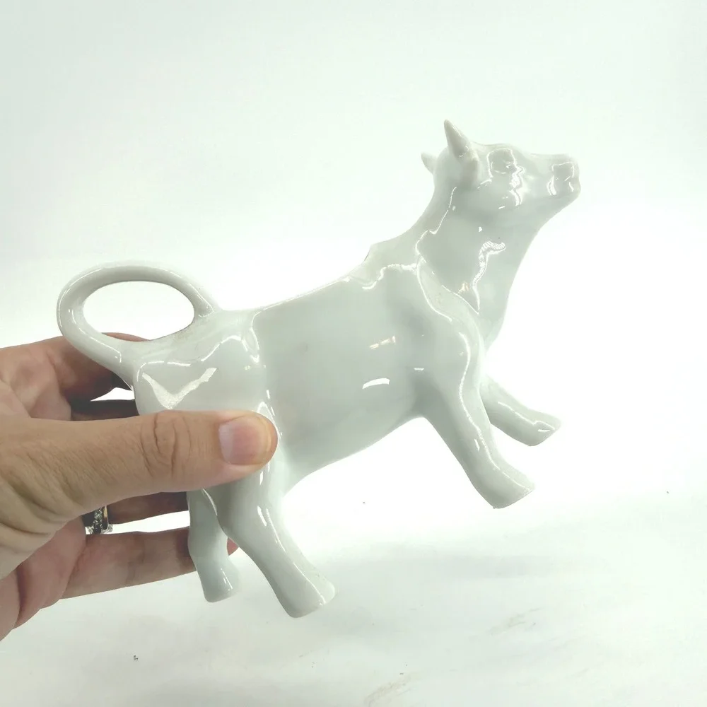 Cow Creamer‎ Pitcher Unisex OS White Ceramic Farmhouse Kitchen Decor